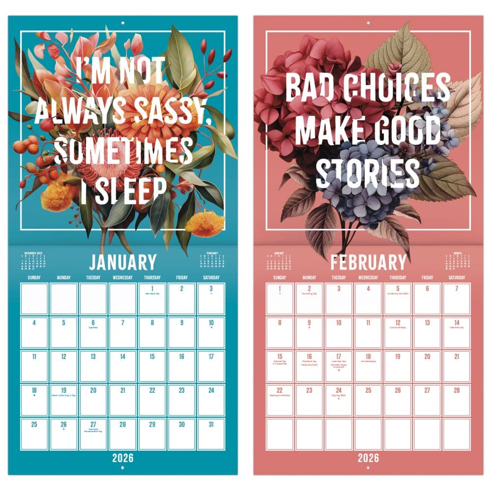 Everyday Sassy 2026 Wall Calendar Fifth Alternate Image