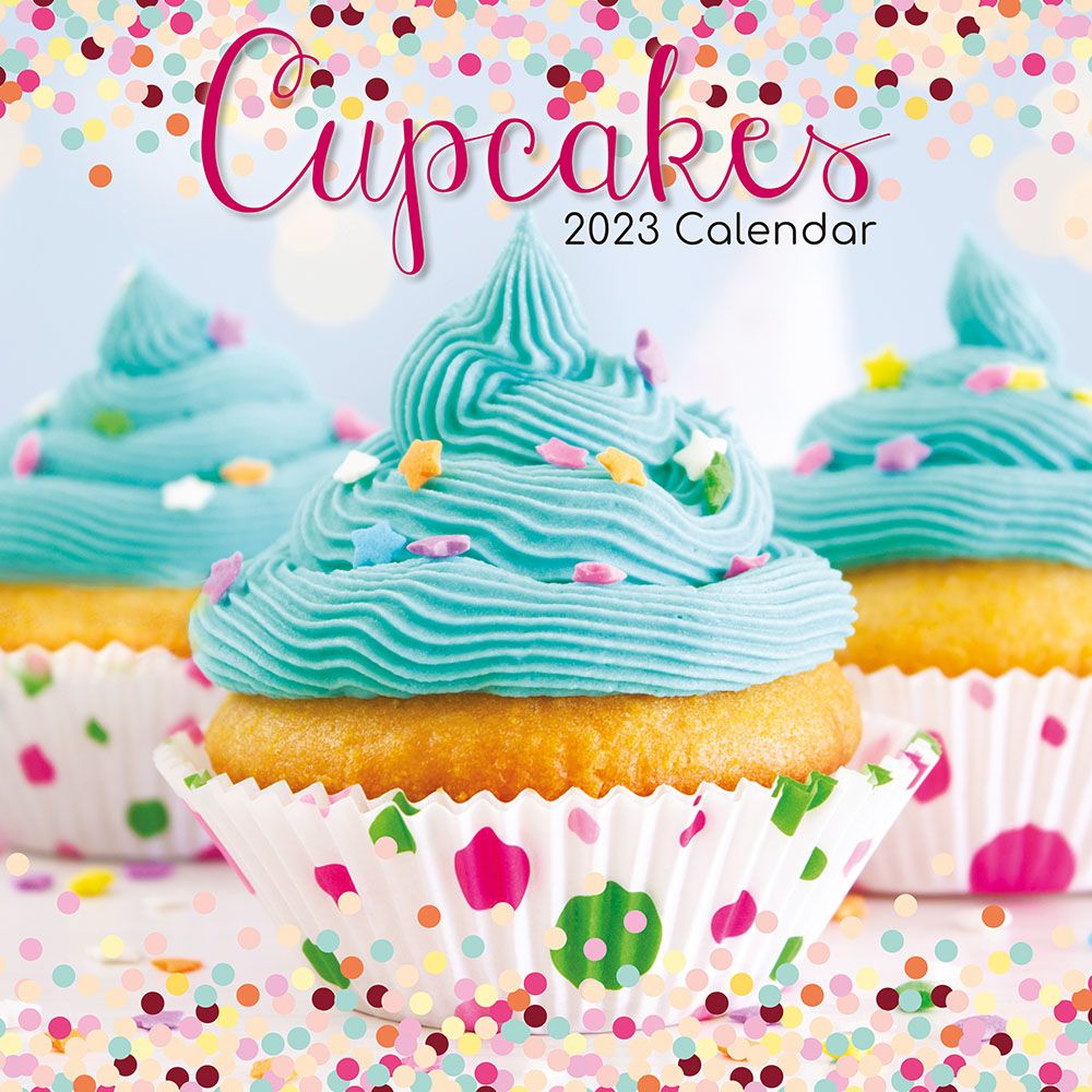 The Gifted Stationery Co Ltd Cupcakes 2023 Wall Calendar SV