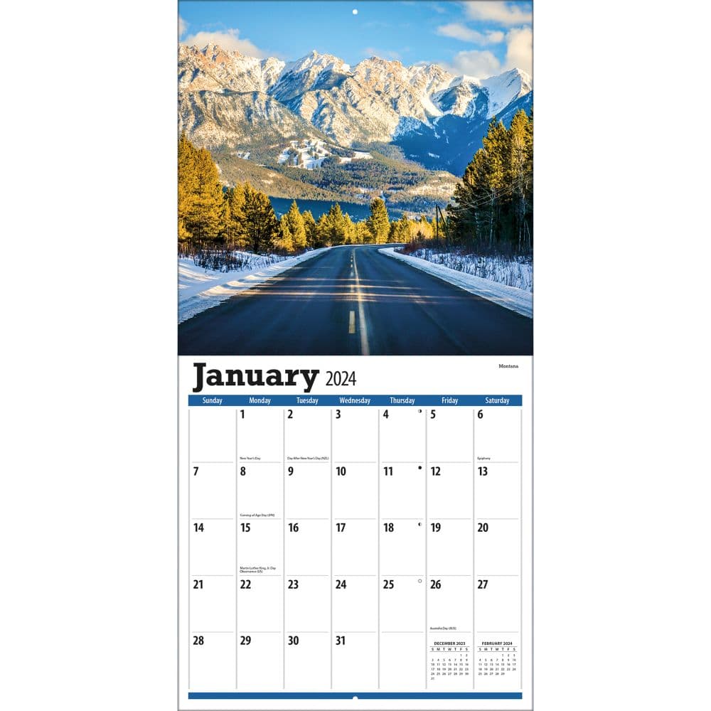 Americas Backroads 2024 Wall Calendar
