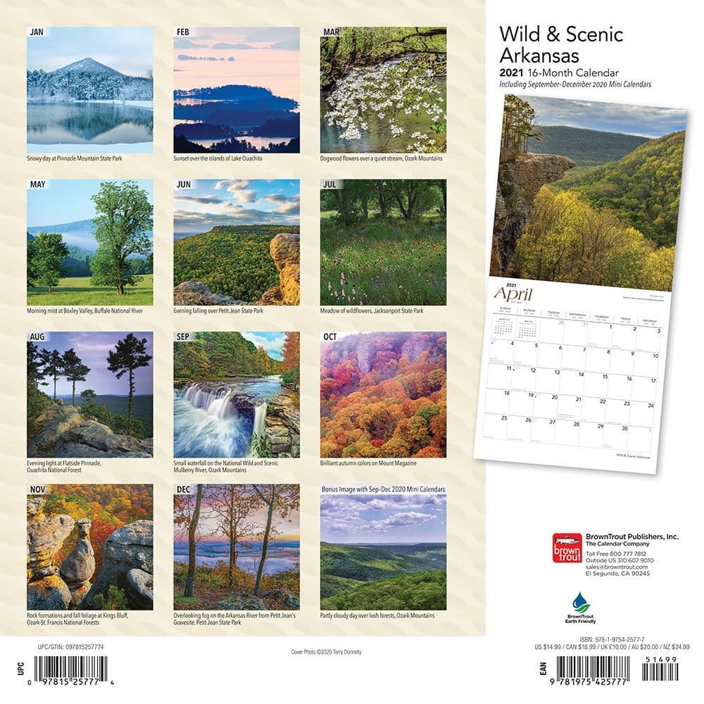 Arkansas Wild and Scenic Wall Calendar