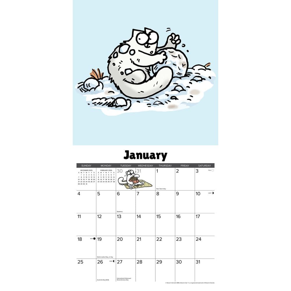Simons Cat 2026 Wall Calendar Second Alternate Image