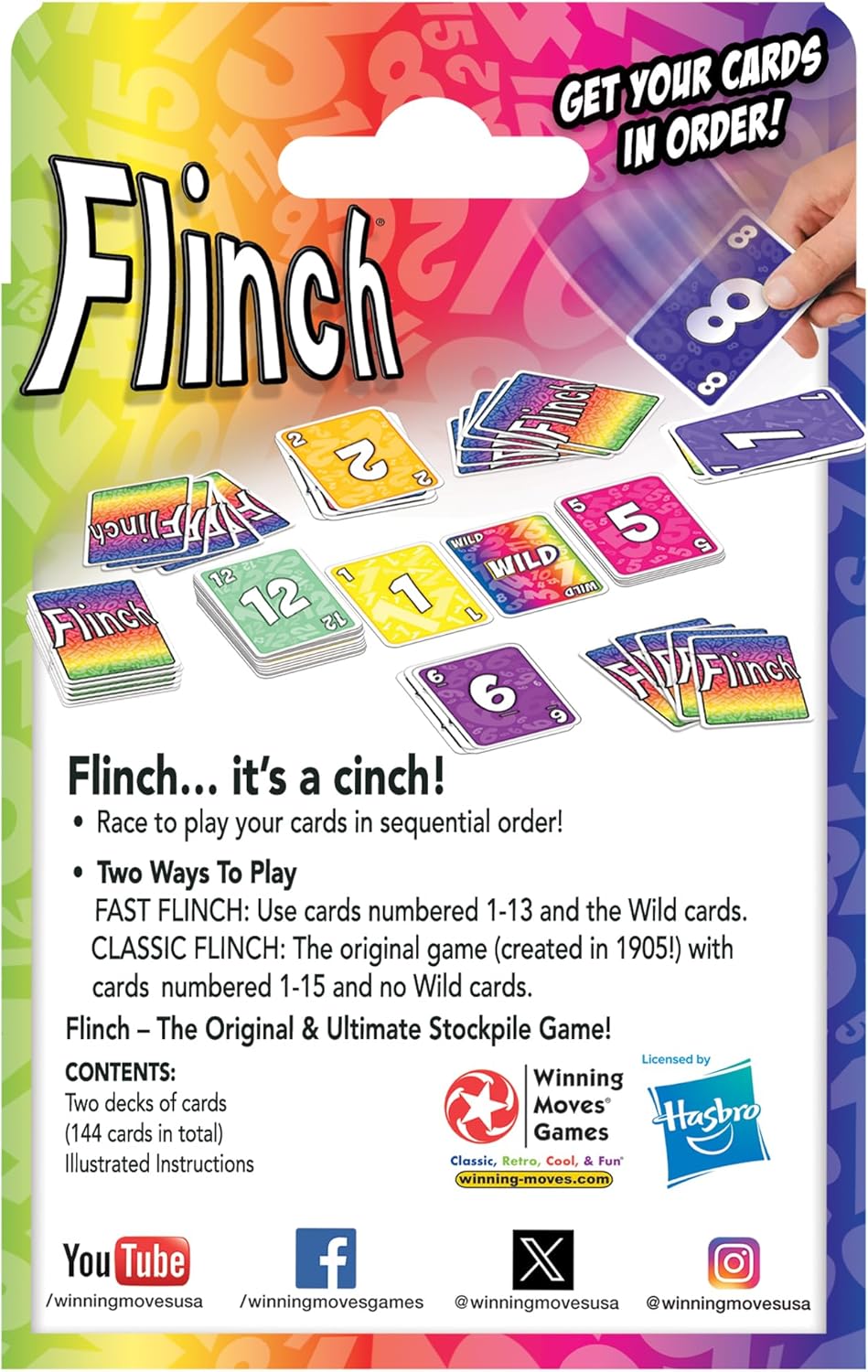 Flinch Card Game Back of Box