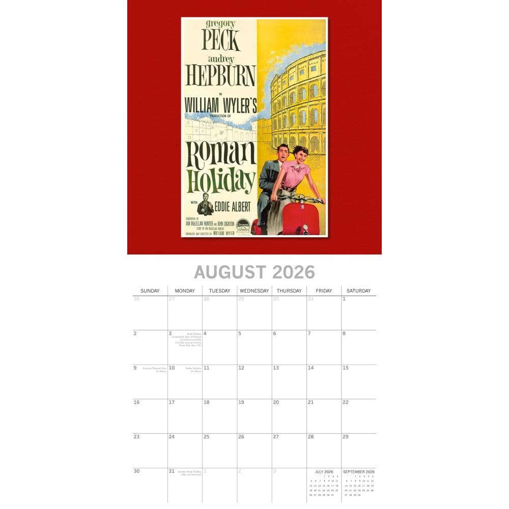 Classic Movie Posters 2026 Wall Calendar Third Alternate Image