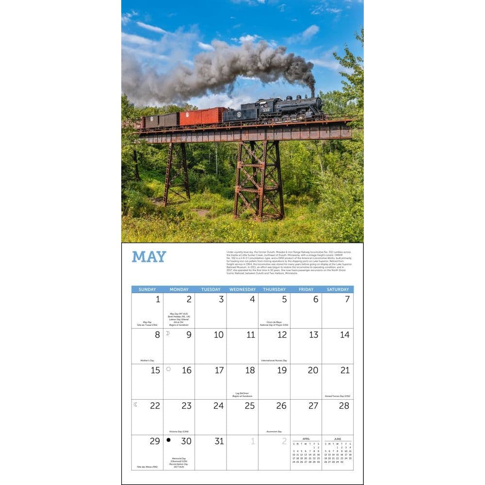 Steam Trains 2022 Wall Calendar - Calendars.com