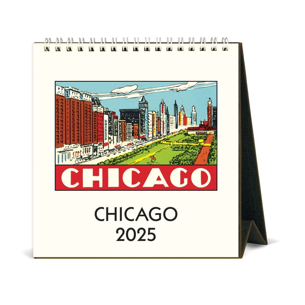 Chicago 2025 Easel Desk Calendar