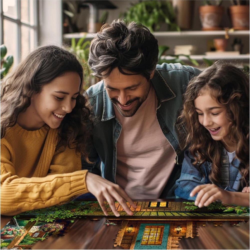 Porch Puppies 1000 Piece Puzzle by P.D. Moreno Second Alternate Image