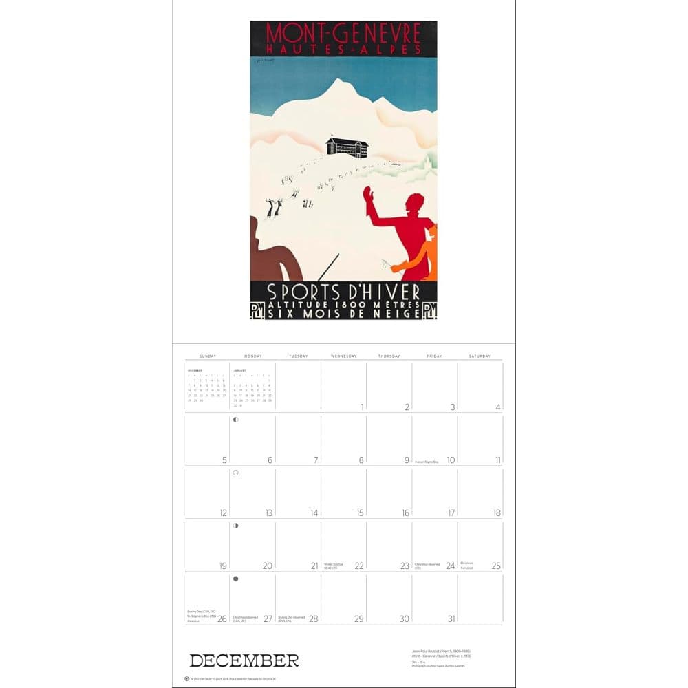 France Vintage Travel Posters 2027 Wall Calendar Sixth Alternate Image