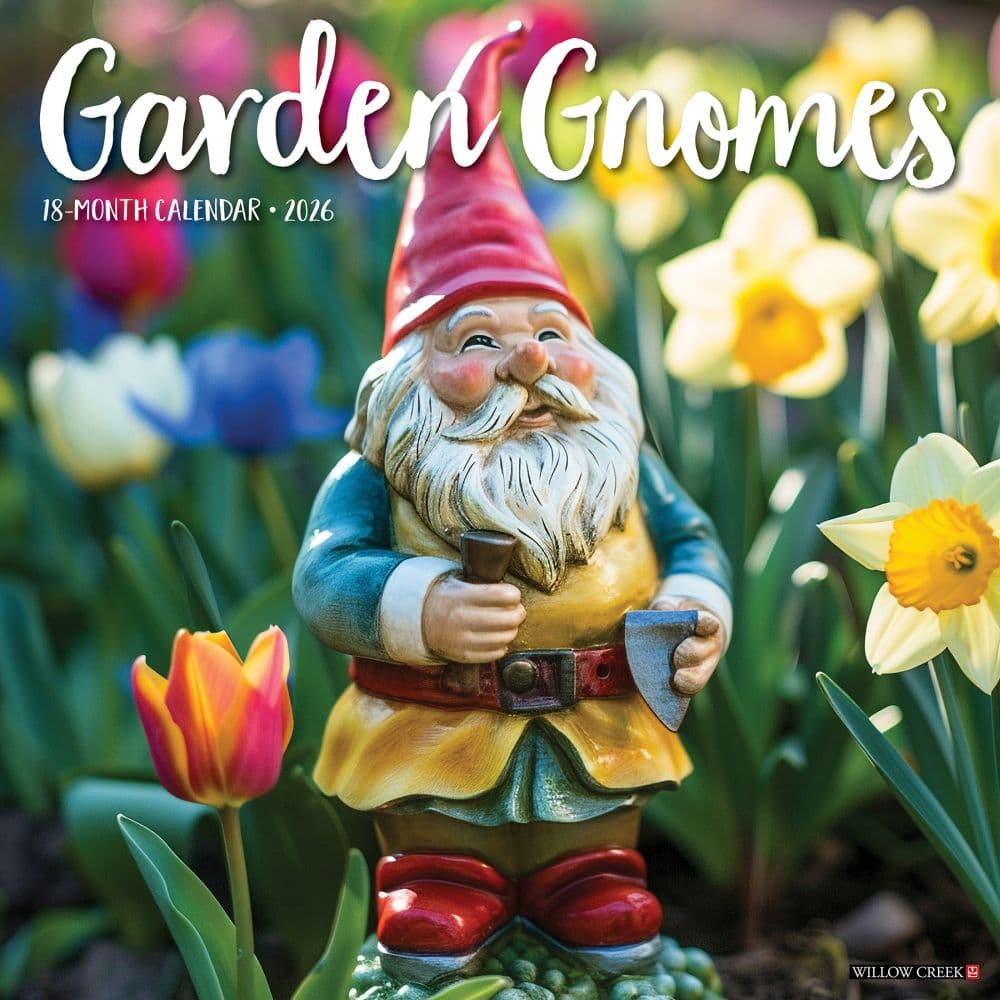 Garden Gnomes 2026 Wall Calendar Main Image