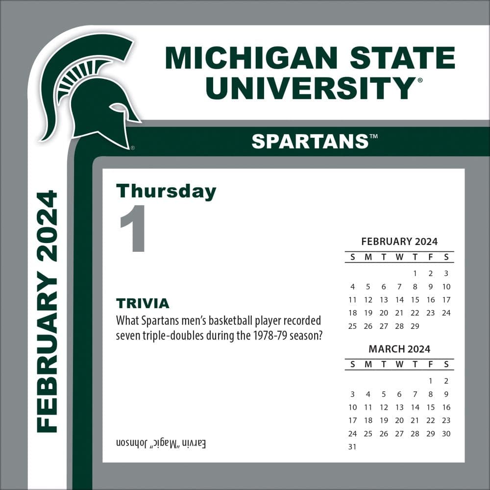 Michigan State Spartans 2024 Desk Calendar