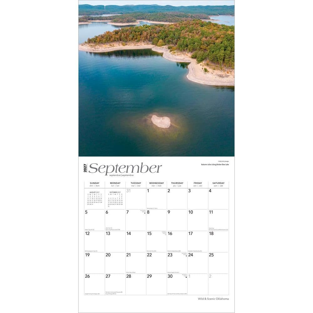 Oklahoma Wild and Scenic 2027 Wall Calendar Third Alternate Image