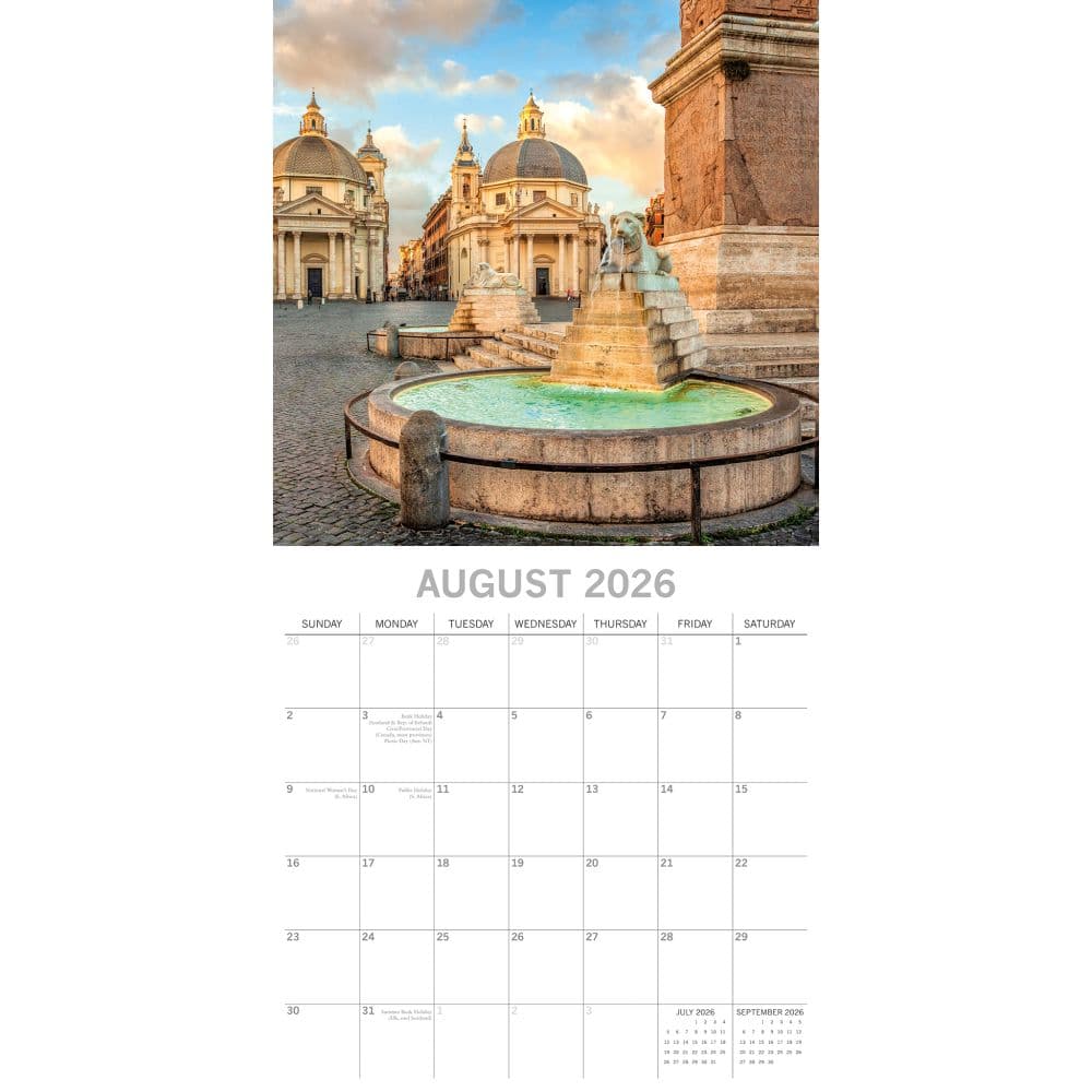 Rome 2026 Wall Calendar Third Alternate Image