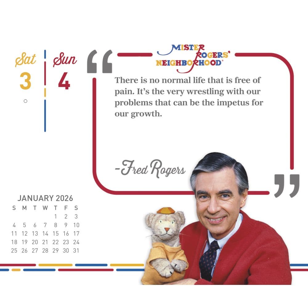 Mister Rogers 2026 Desk Calendar Fifth Alternate Image