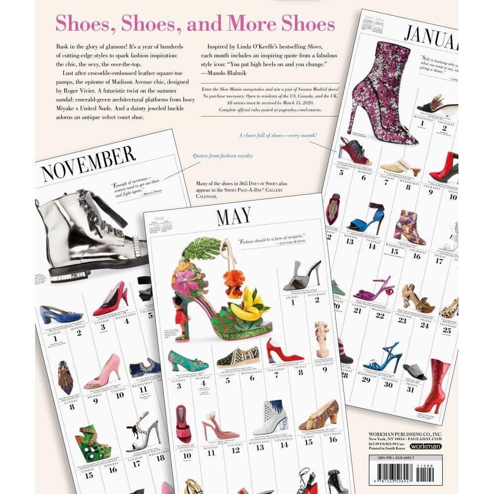 365 Days of Shoes Wall Calendar