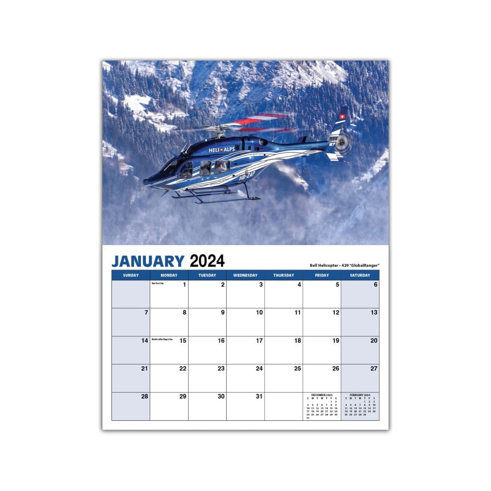 Helicopters Deluxe 2024 Wall Calendar Second Alternate Image width=&quot;1000&quot; height=&quot;1000&quot;