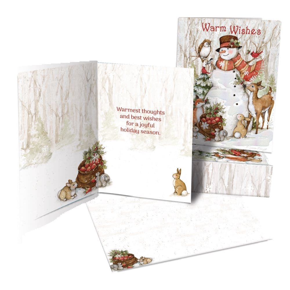 Cozy Snowman by Susan Winget Classic Christmas Cards Alt4