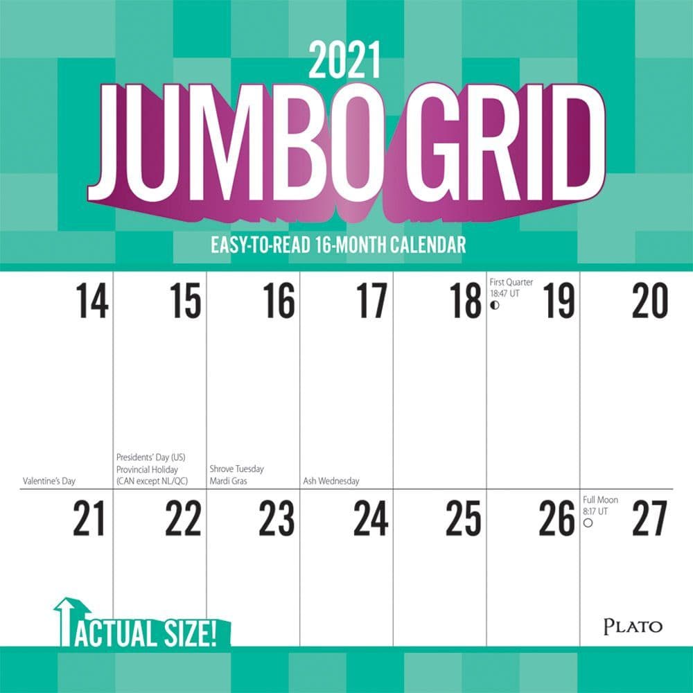 Jumbo Grid Wall Calendar Calendars