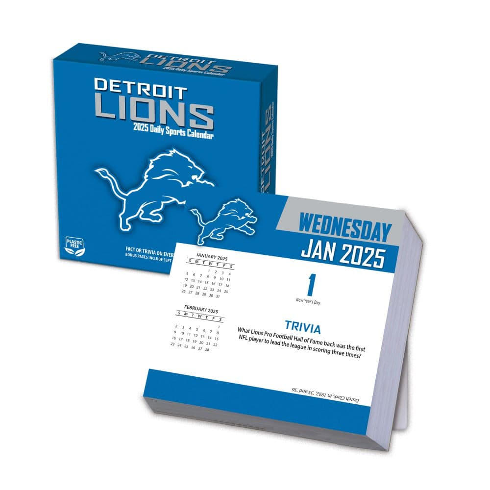 NFL Detroit Lions 2025 Desk Calendar