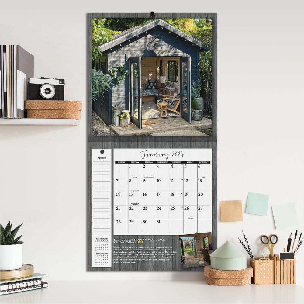 Chic Sheds 2024 Wall Calendar