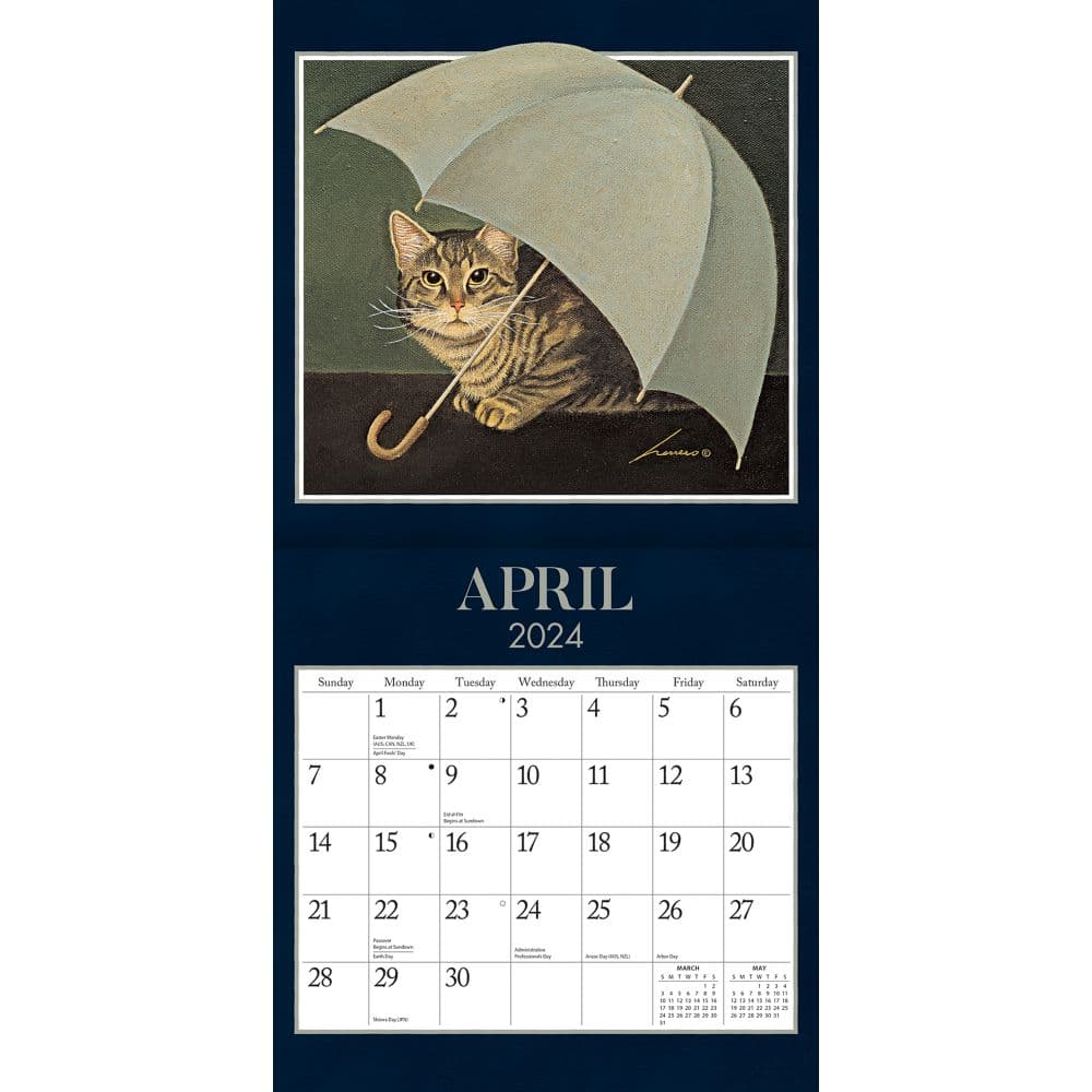American Cat 2024 Mini Wall Calendar Alternate Image 2