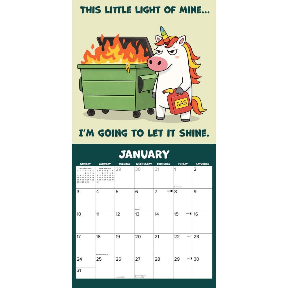 Pissed-Off Unicorns 2027 Wall Calendar Second Alternate Image