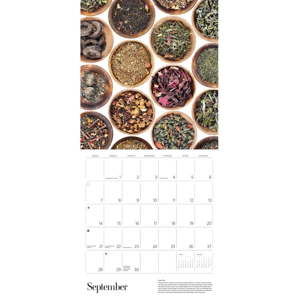 Tea 2025 Wall Calendar Third Alternate Image width="1000" height="1000"