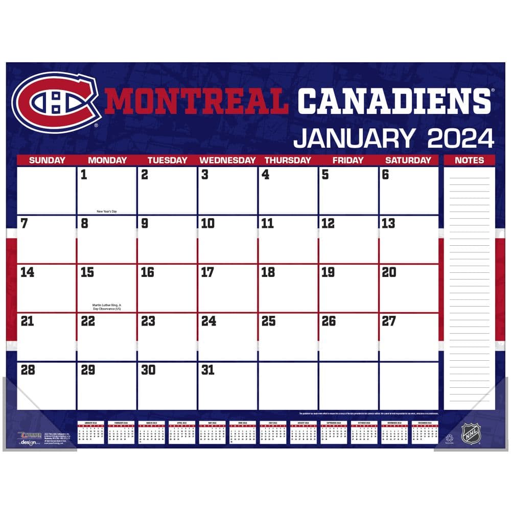 Montreal Canadiens 2024 Desk Pad First Alternate Image width=&quot;1000&quot; height=&quot;1000&quot;