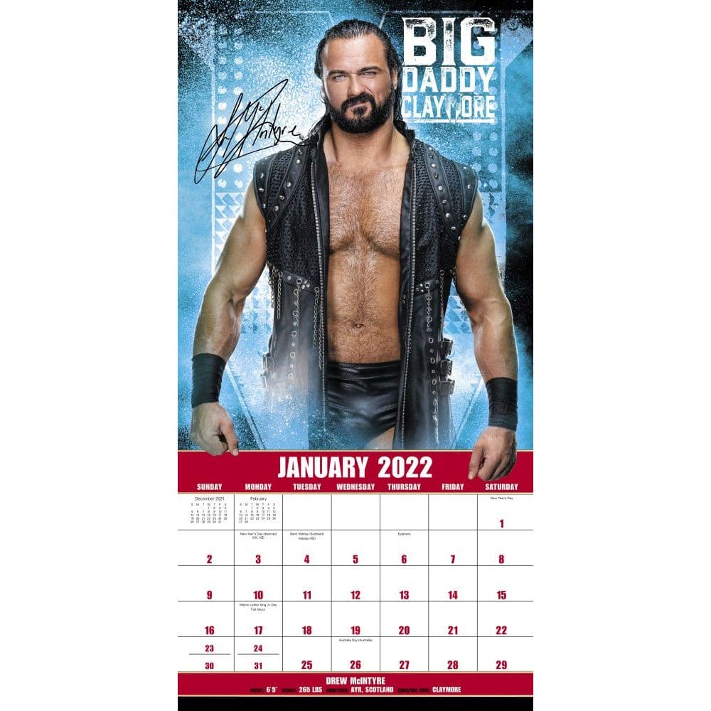 Wwe 2023 Calendar Wwe 2022 Wall Calendar - Calendars.com