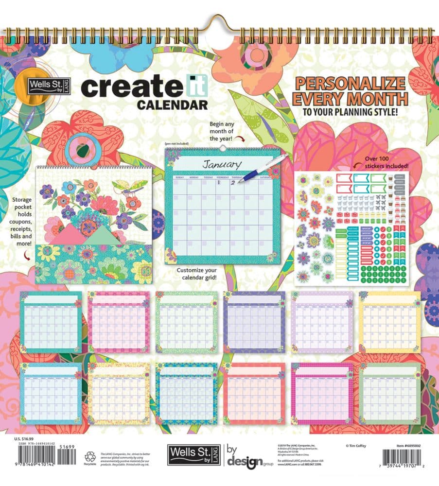 Ladybird Create-It Wall Calendar by Tim Coffey Alternate Image 1