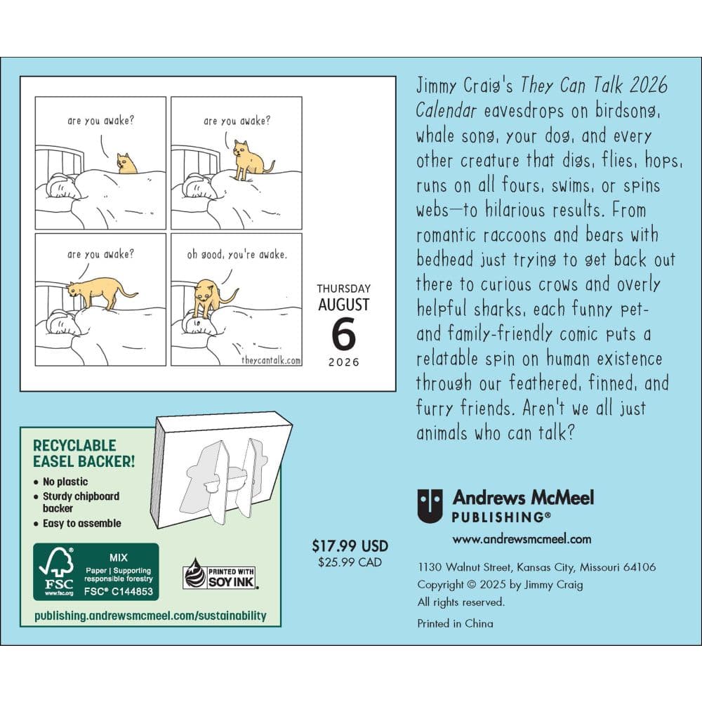 They Can Talk Comic 2026 Desk Calendar First Alternate Image