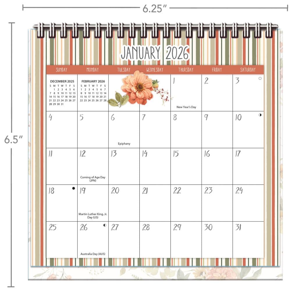 Watercolor Wonder 2026 Easel Desk Calendar by Lisa Audit Third Alternate Image