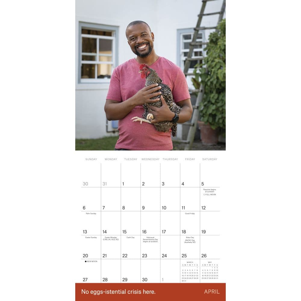 Men with Hens 2025 Wall Calendar Second Alternate Image width=&quot;1000&quot; height=&quot;1000&quot;