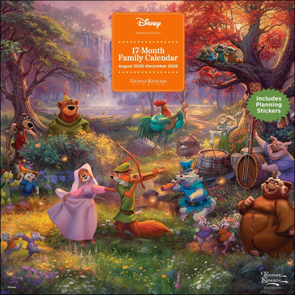 Kinkade Disney Family Organizer 2026 Wall Calendar Main Image