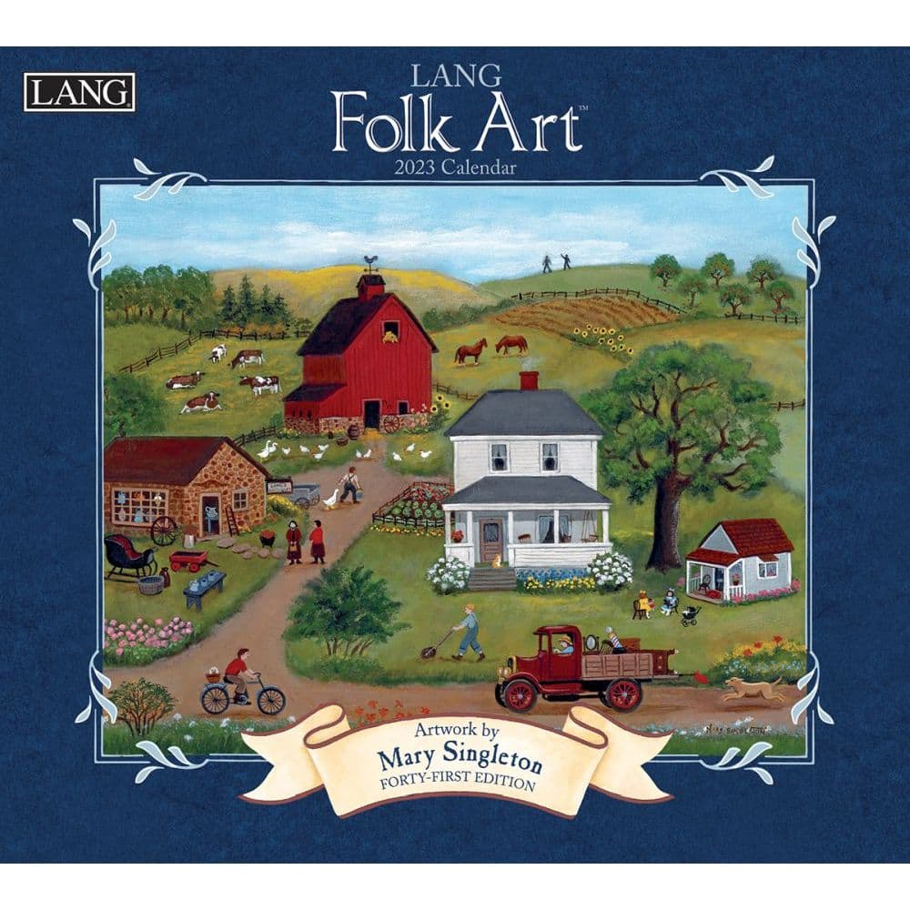 Lang Folk Art 2023 Wall Calendar - Calendars.com