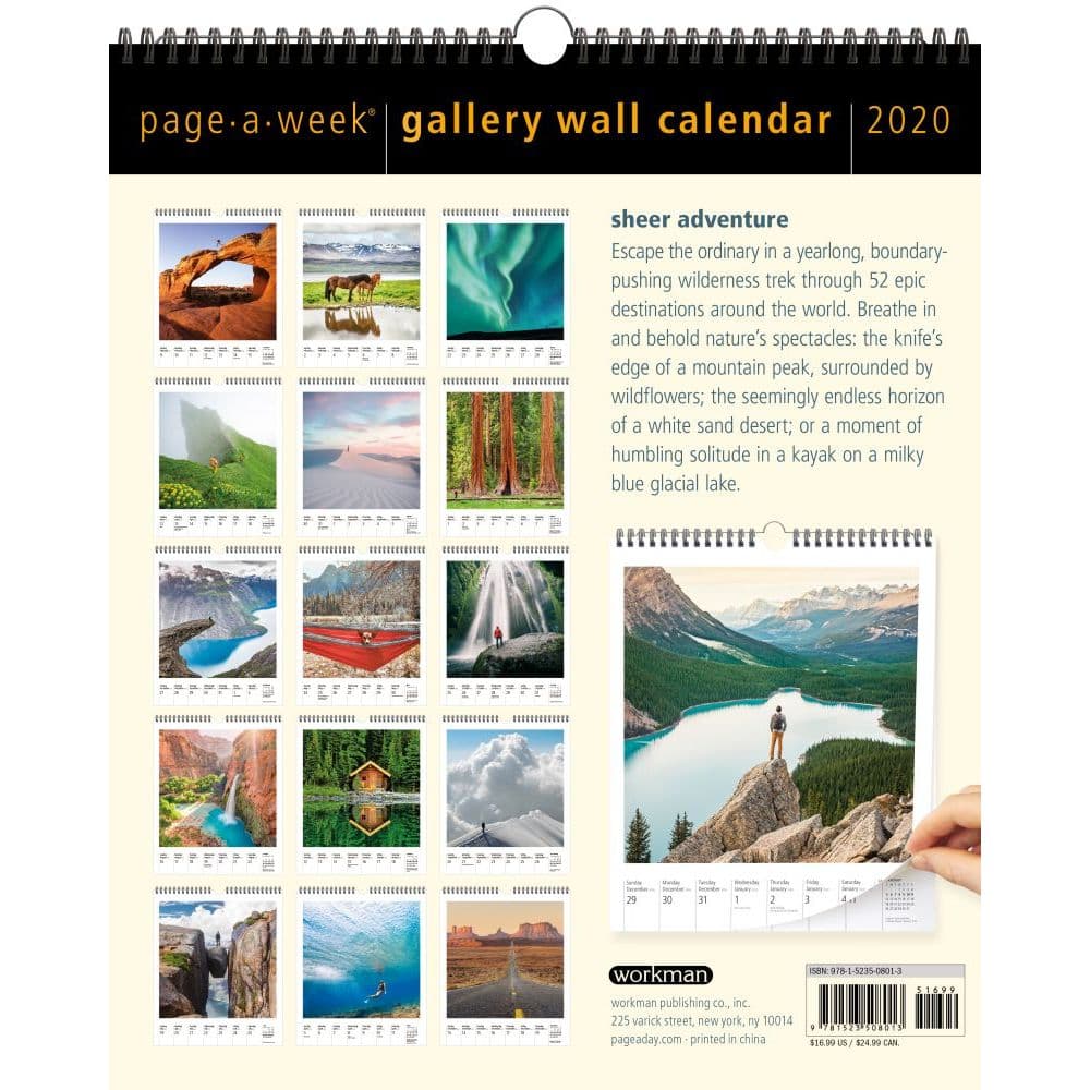 Escape Page A Week Gallery Wall Calendar Calendars Com
