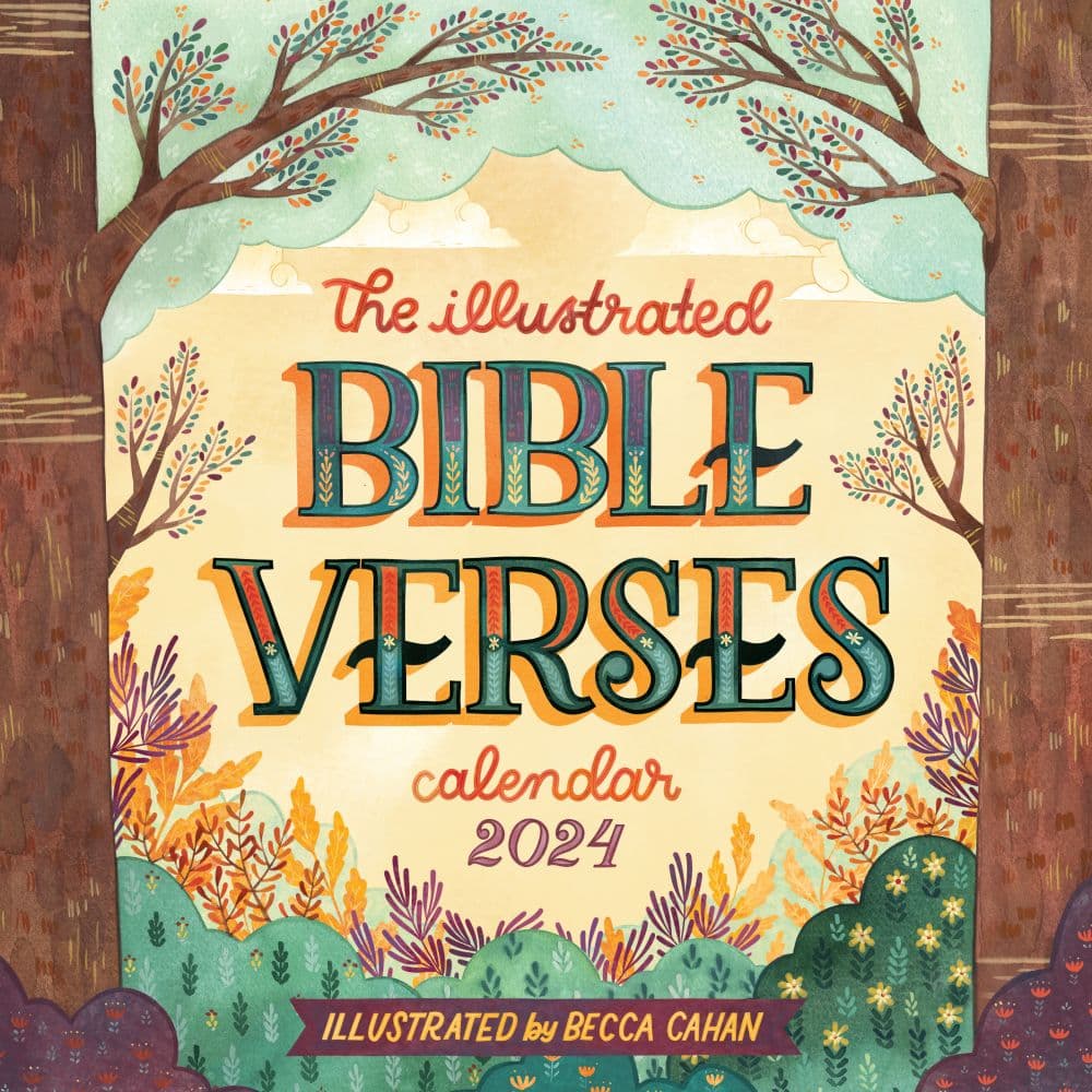 Bible Verses Illustrated 2024 Wall Calendar Main Image