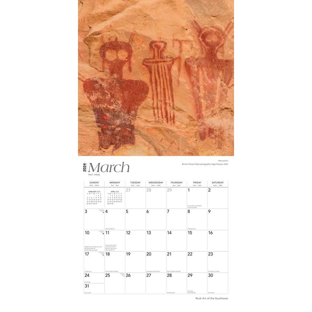 Rock Art of the Southwest 2024 Wall Calendar