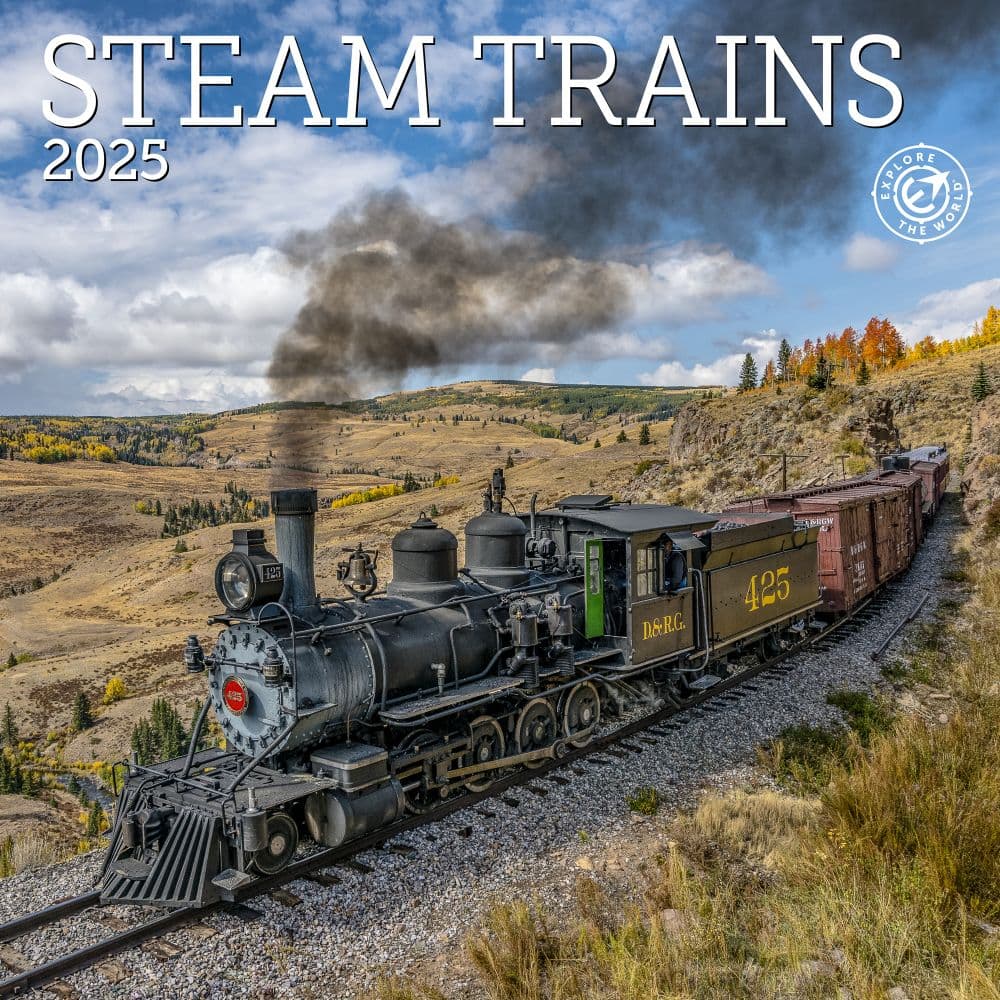 Steam Trains 2025 Mini Wall Calendar_Main Image