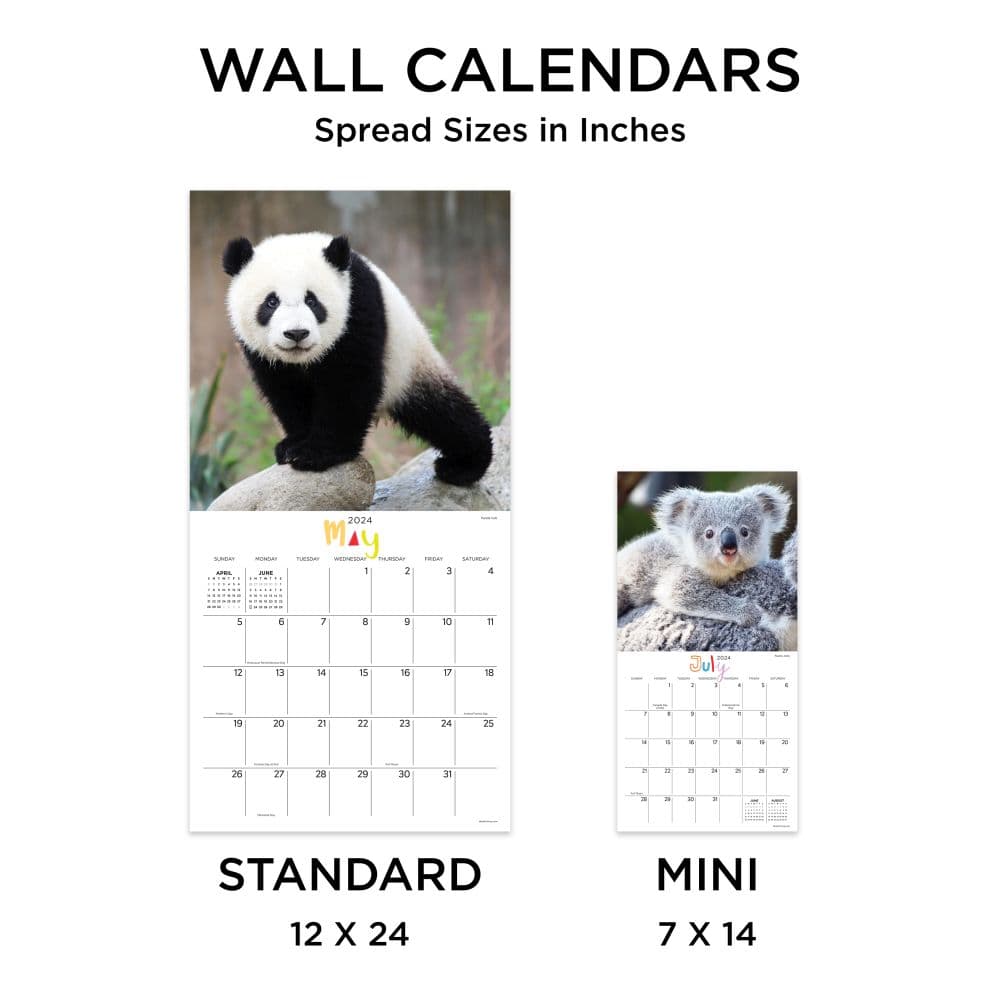 Baby Animals - Wildlife 2024 Mini Wall Calendar Fifth Alternate Image width=&quot;1000&quot; height=&quot;1000&quot;