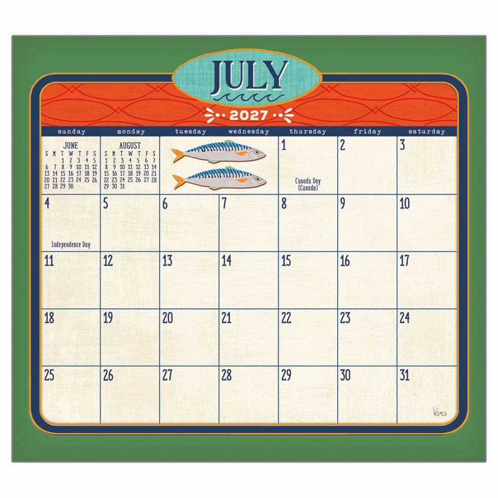 Sardines 2027 Magnetic Wall Calendar Main Product