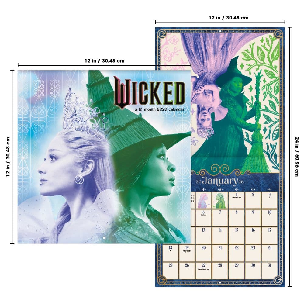 Wicked Movie 2026 Wall Calendar Sixth Alternate Image