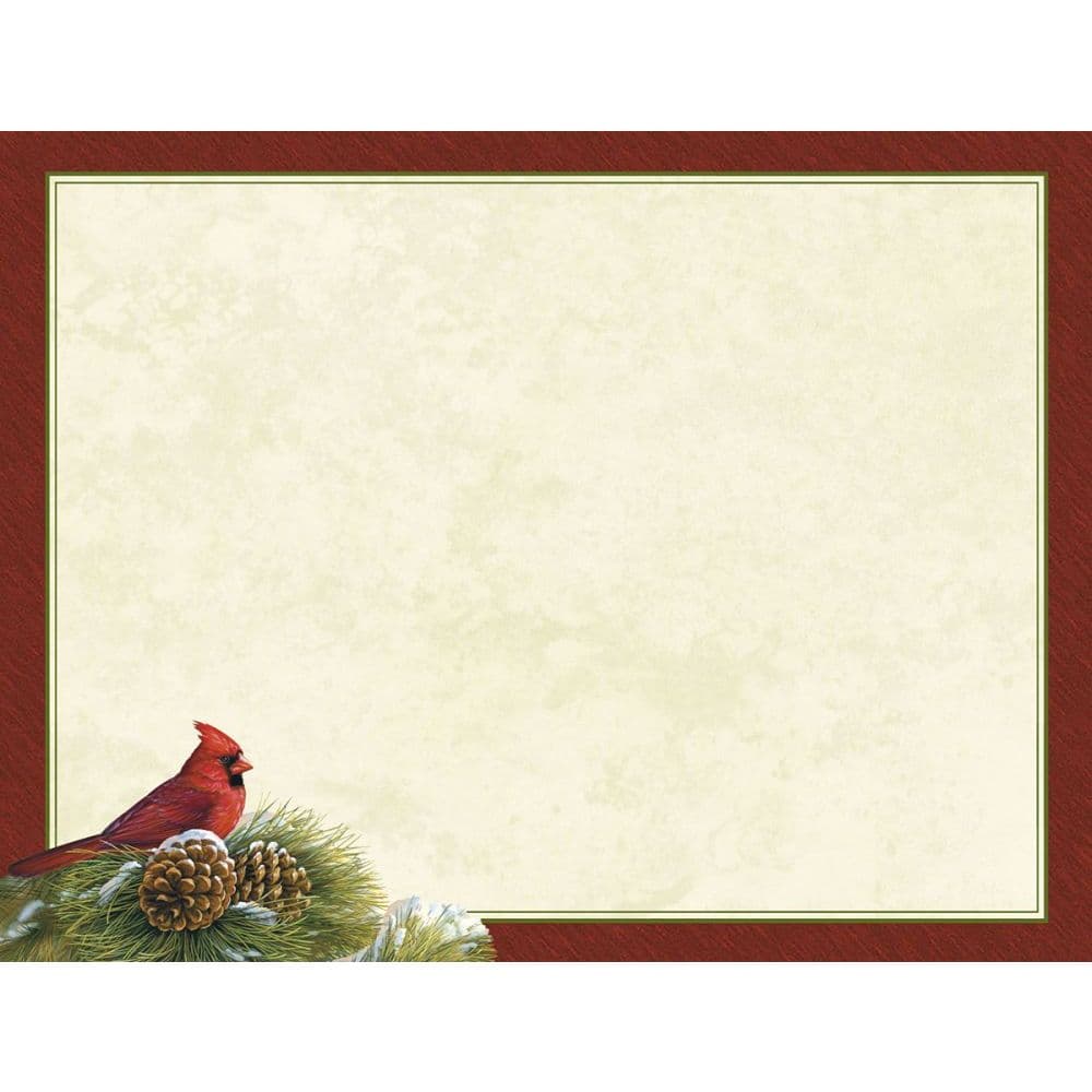 December Sawn Cardinal Boxed Christmas Cards (18 pack) w/ Decorative Box by Rosemary Millette Alternate Image 2