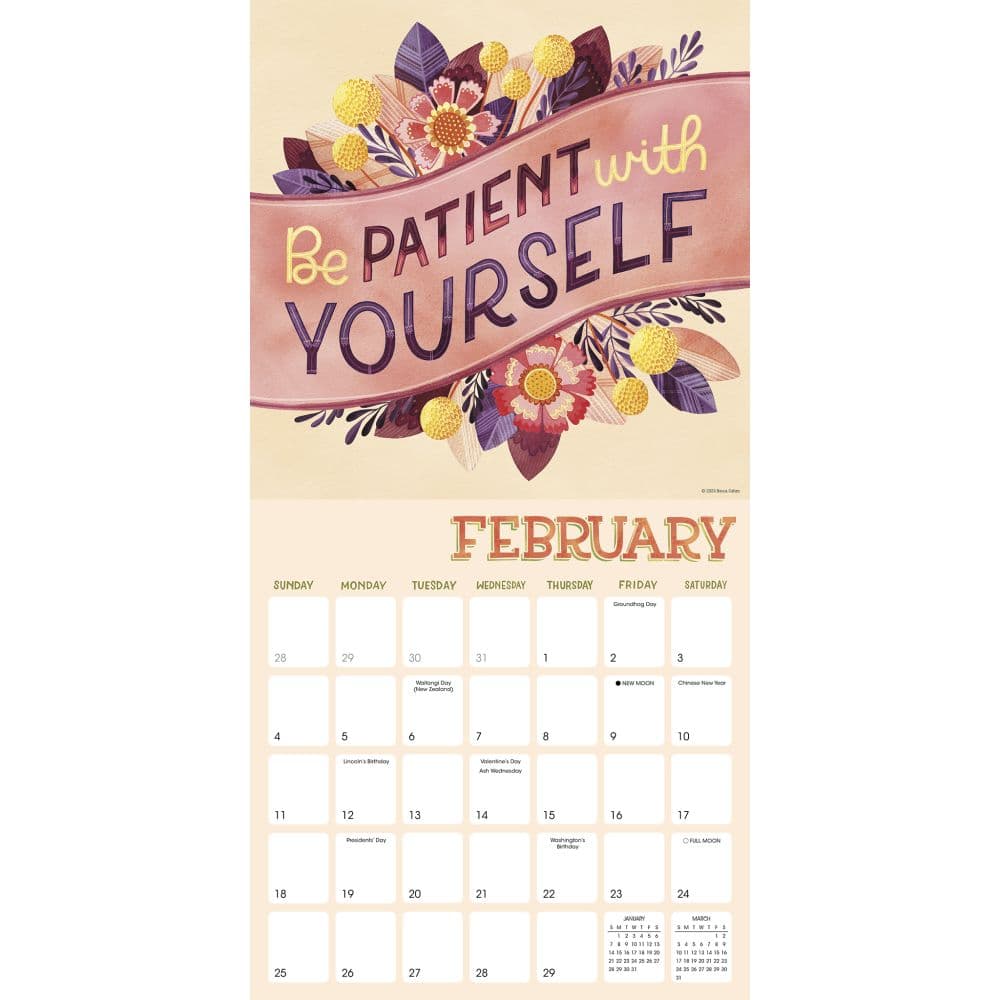 Mindful Messages 2024 Wall Calendar