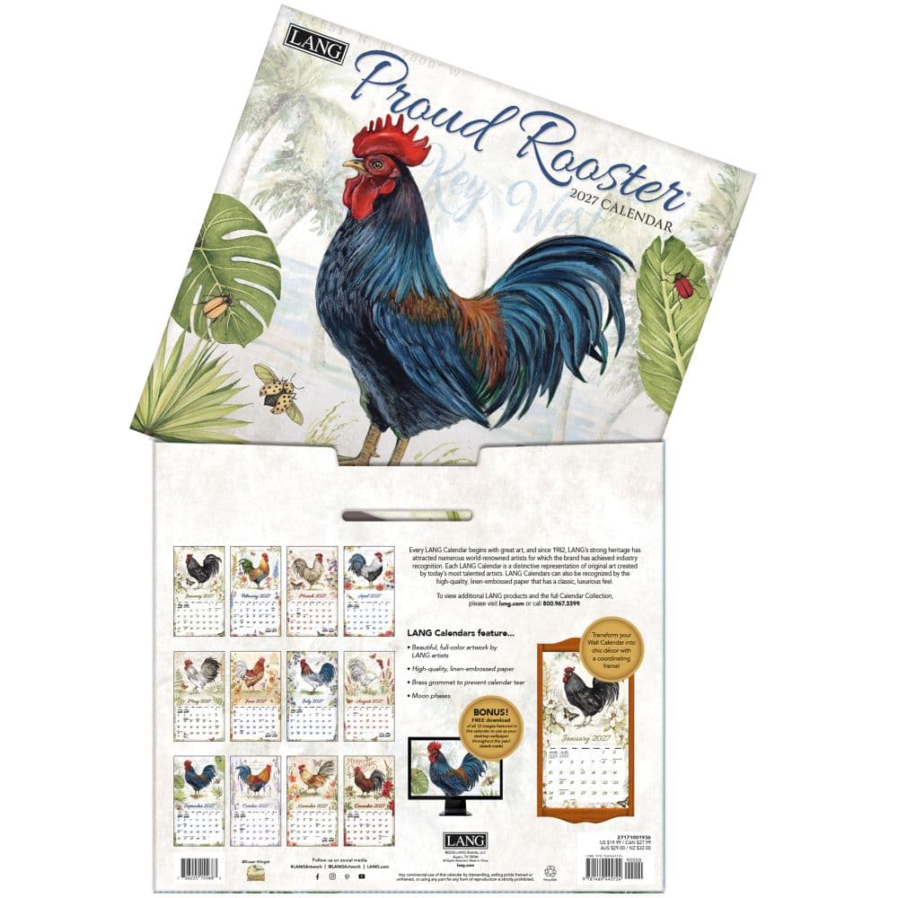 Proud Rooster Special Edition 2027 Wall Calendar Third Alternate Image