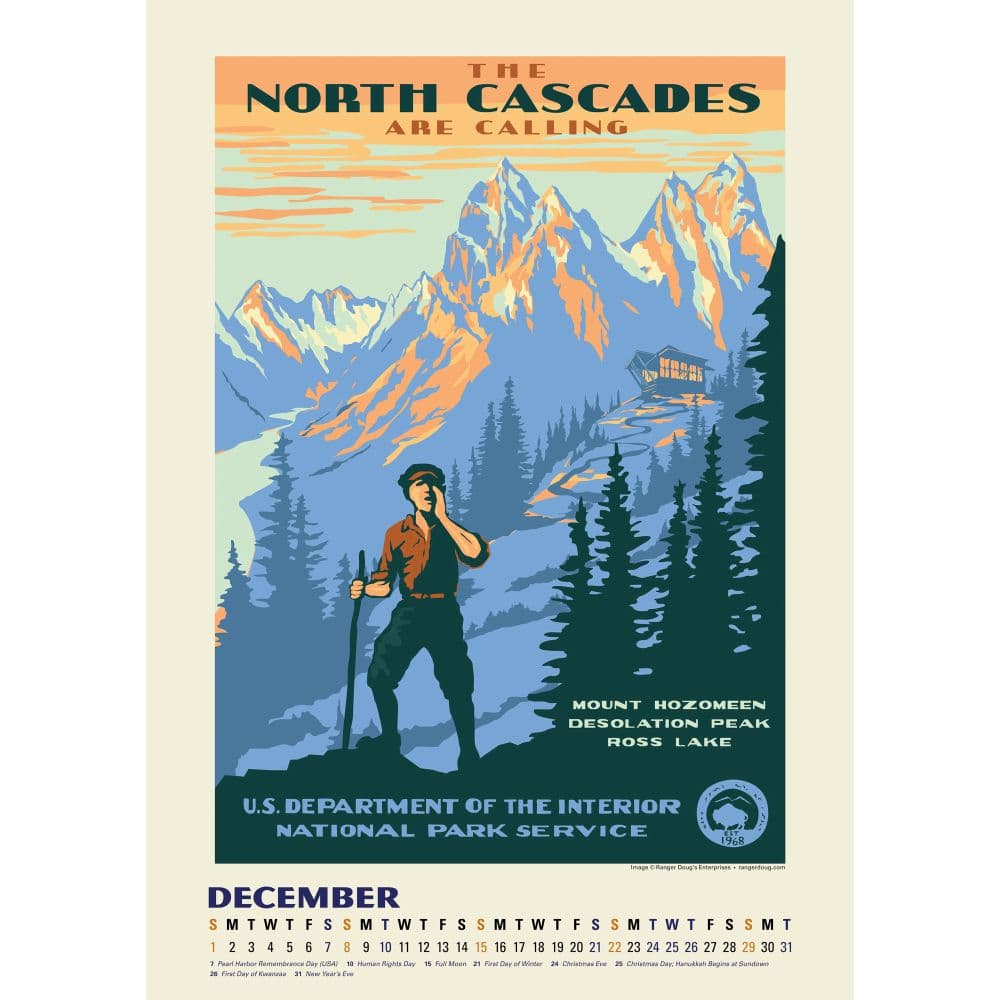 National Parks Poster Art WPA 2024 Wall Calendar Fifth Alternate Image width=&quot;1000&quot; height=&quot;1000&quot;