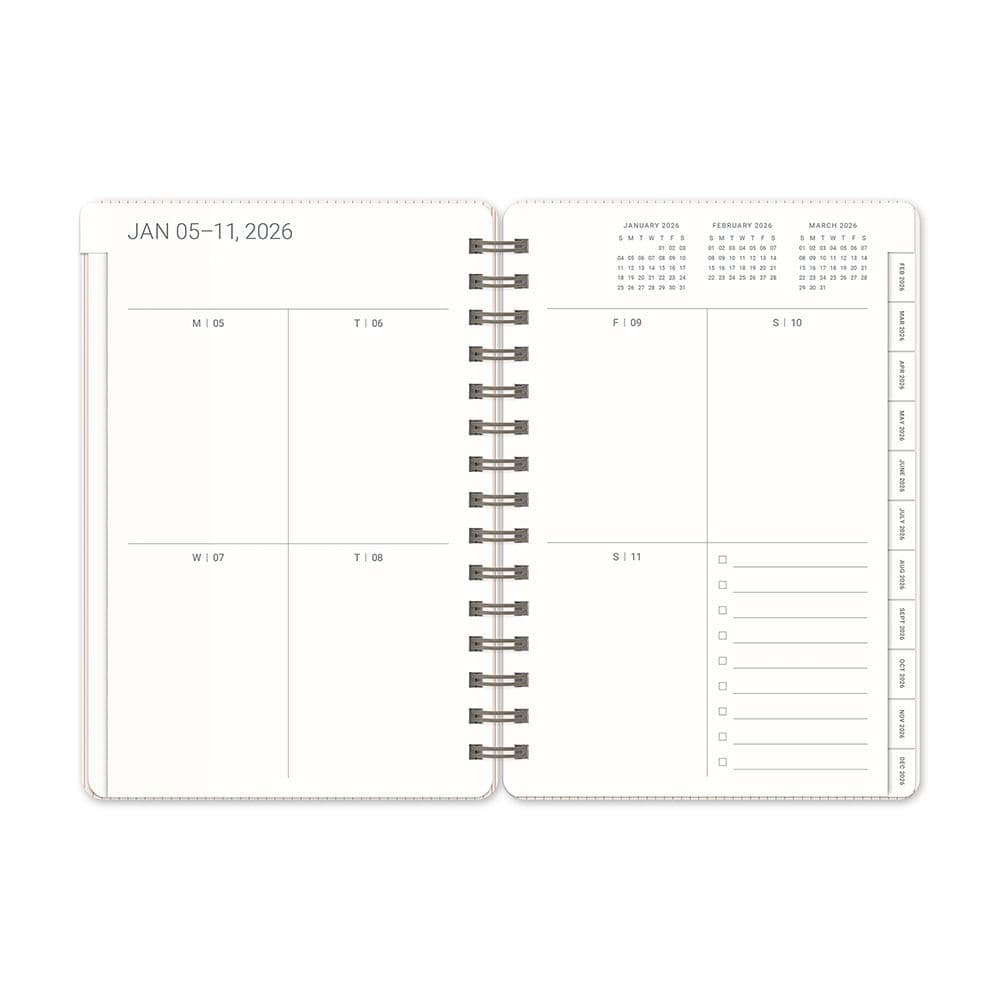 Coral Pink Agatha 2026 Planner Twelfth Alternate Image
