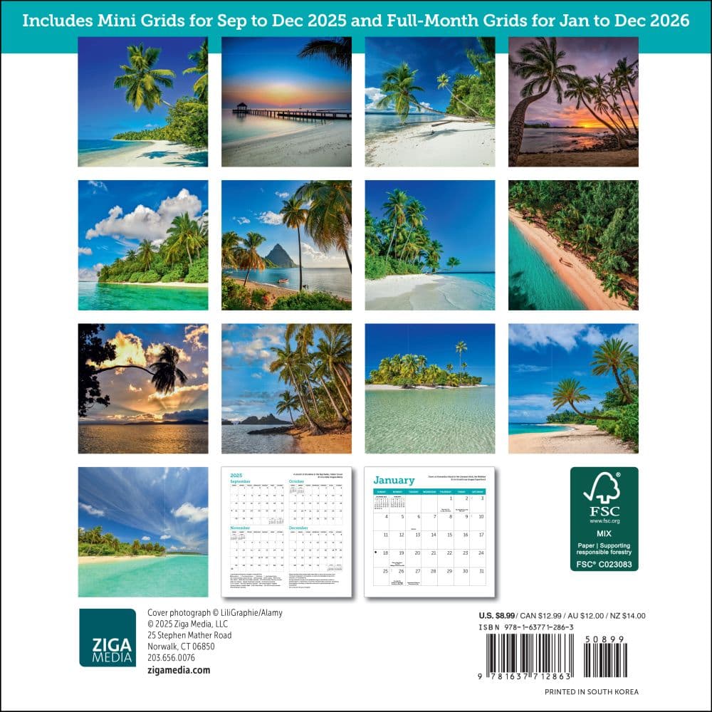 Islands 2026 Mini Wall Calendar First Alternate Image