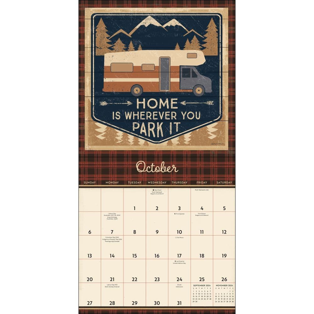 Happy Campers 2024 Wall Calendar