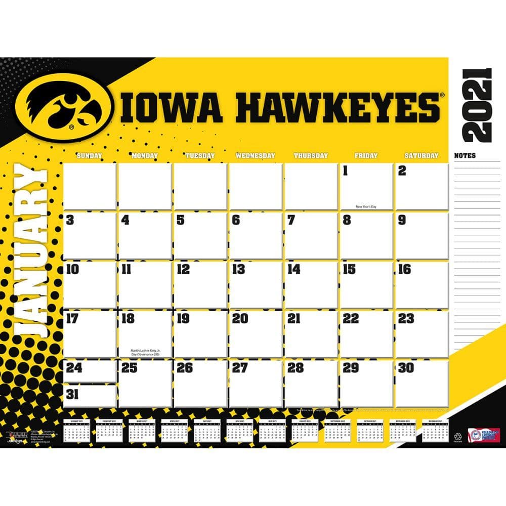 Iowa Hawkeyes 2021 Calendars