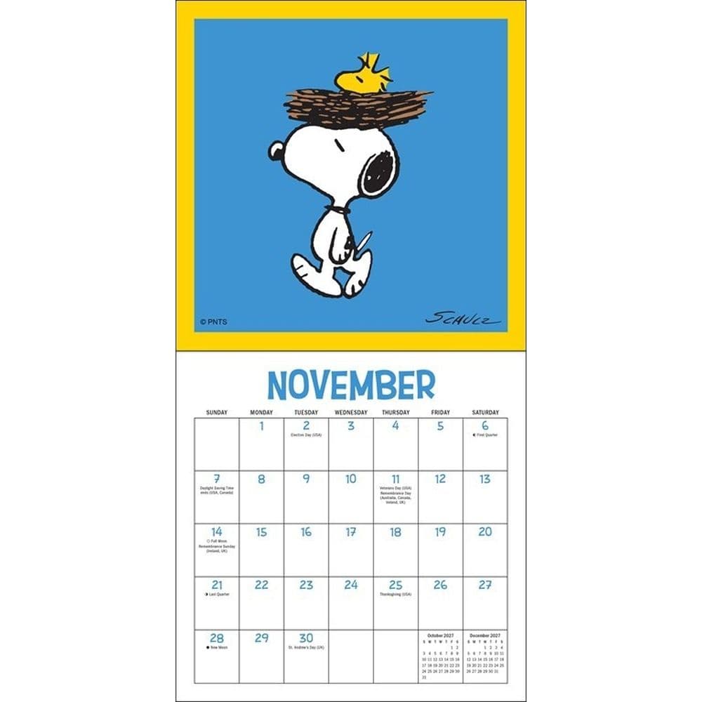 Peanuts Snoopygrams 2027 Mini Wall Calendar Sixth Alternate Image