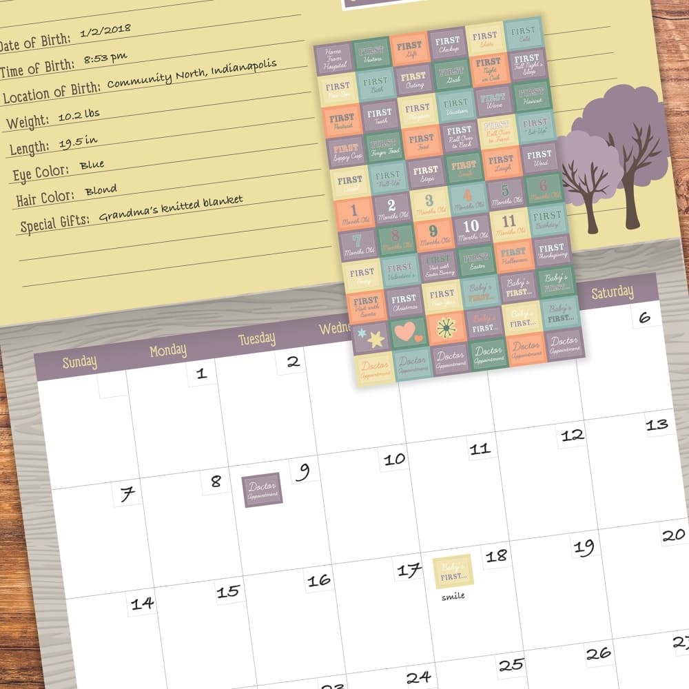 Babys First year Woodland Nondated Calendar Seventh Alternate Image width=&quot;1000&quot; height=&quot;1000&quot;